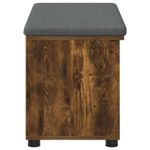 Casa si Gradina - Mobilier - Canapele si coltare - Banchete - Banca pentru hol cu perna Simplu Stejar fumuriu 80 x 38 x 46 cm - Infinity.ro