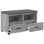 Casa si Gradina - Mobilier - Canapele si coltare - Banchete - Banca pentru hol cu perna cu sertar Gri Sonoma 80 x 38 x 46 cm - Infinity.ro