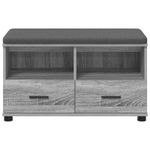 Casa si Gradina - Mobilier - Canapele si coltare - Banchete - Banca pentru hol cu perna cu sertar Gri Sonoma 80 x 38 x 46 cm - Infinity.ro