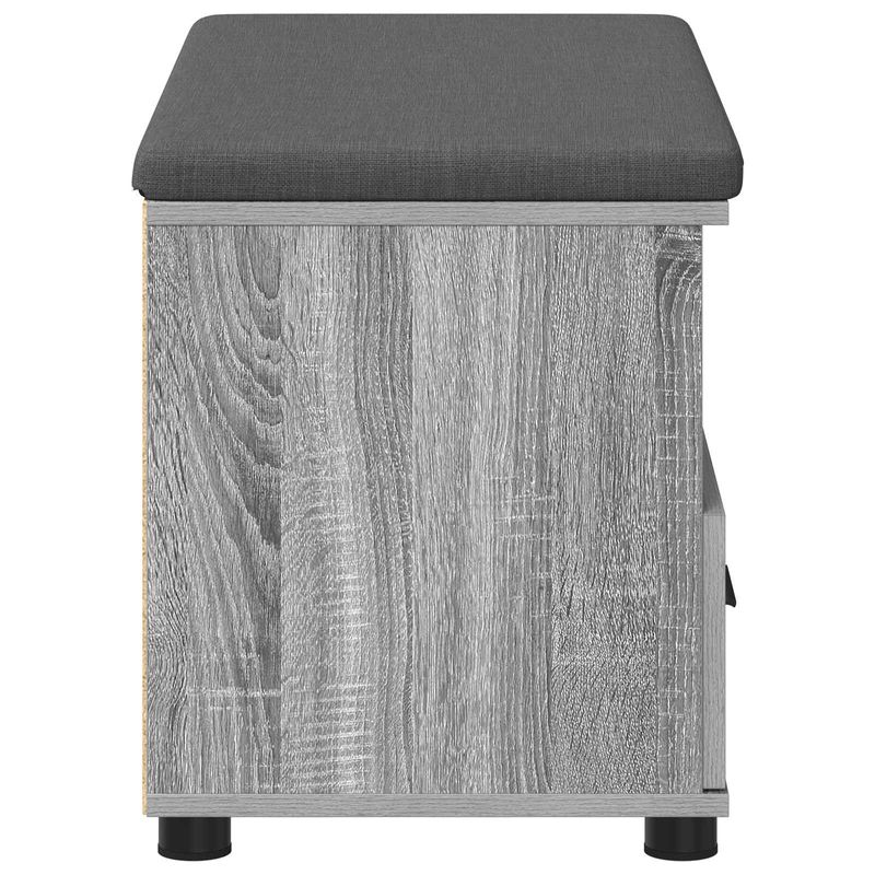 Casa si Gradina - Mobilier - Canapele si coltare - Banchete - Banca pentru hol cu perna cu sertar Gri Sonoma 80 x 38 x 46 cm - Infinity.ro