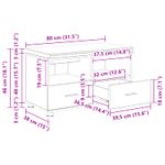 Casa si Gradina - Mobilier - Canapele si coltare - Banchete - Banca pentru hol cu perna cu sertar Gri Sonoma 80 x 38 x 46 cm - Infinity.ro