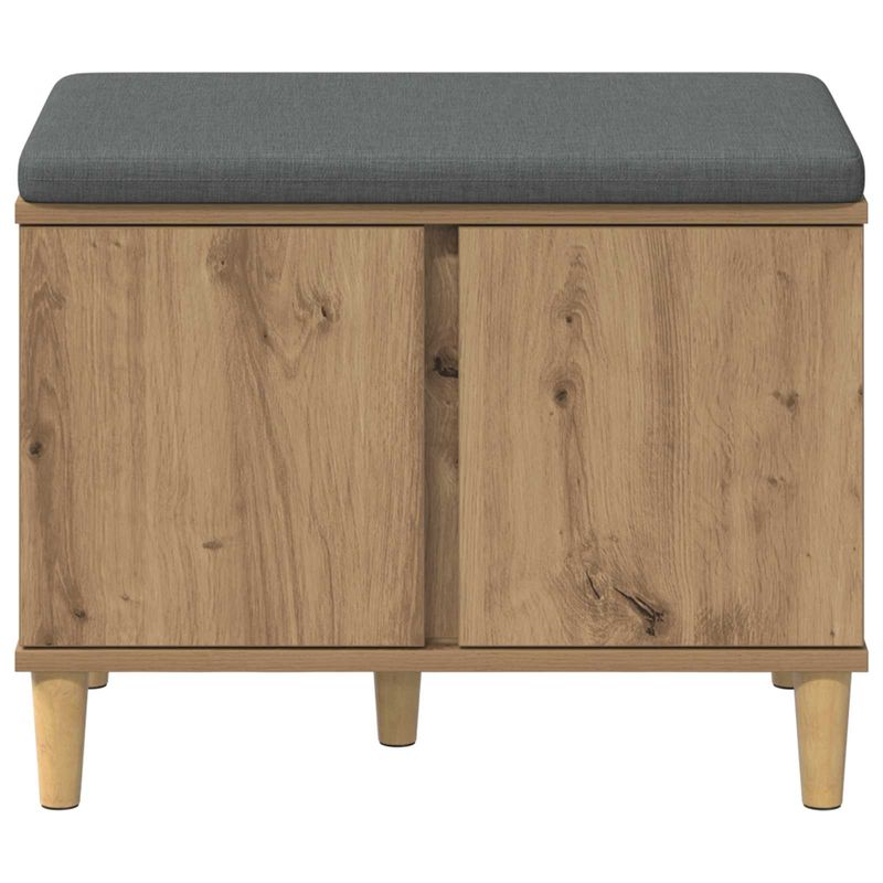 Casa si Gradina - Mobilier - Organizare si depozitare - Bancute - Banca pentru hol cu perna, Stejar Artizanal 60 x 38 x 46 cm - Infinity.ro