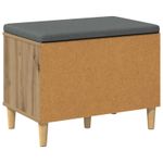 Casa si Gradina - Mobilier - Organizare si depozitare - Bancute - Banca pentru hol cu perna, Stejar Artizanal 60 x 38 x 46 cm - Infinity.ro