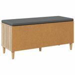 Casa si Gradina - Mobilier - Organizare si depozitare - Bancute - Banca pentru hol cu perna cu usa Stejar Sonoma, 60 x 38 x 46 cm - Infinity.ro