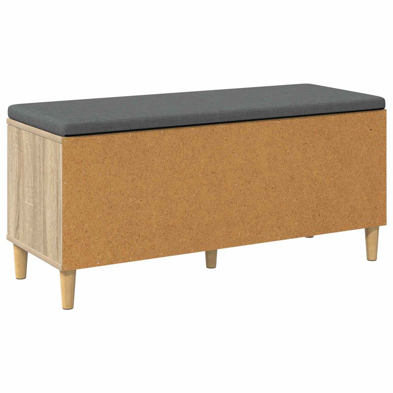 Casa si Gradina - Mobilier - Organizare si depozitare - Bancute - Banca pentru hol cu perna cu usa Stejar Sonoma, 60 x 38 x 46 cm - Infinity.ro