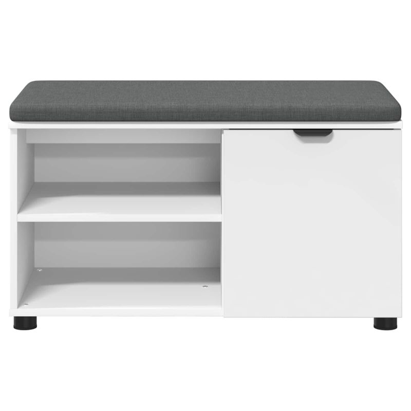 Casa si Gradina - Mobilier - Canapele si coltare - Banchete - Banca pentru hol cu perna Simplu Alb 80 x 38 x 46 cm - Infinity.ro