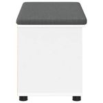 Casa si Gradina - Mobilier - Canapele si coltare - Banchete - Banca pentru hol cu perna Simplu Alb 80 x 38 x 46 cm - Infinity.ro