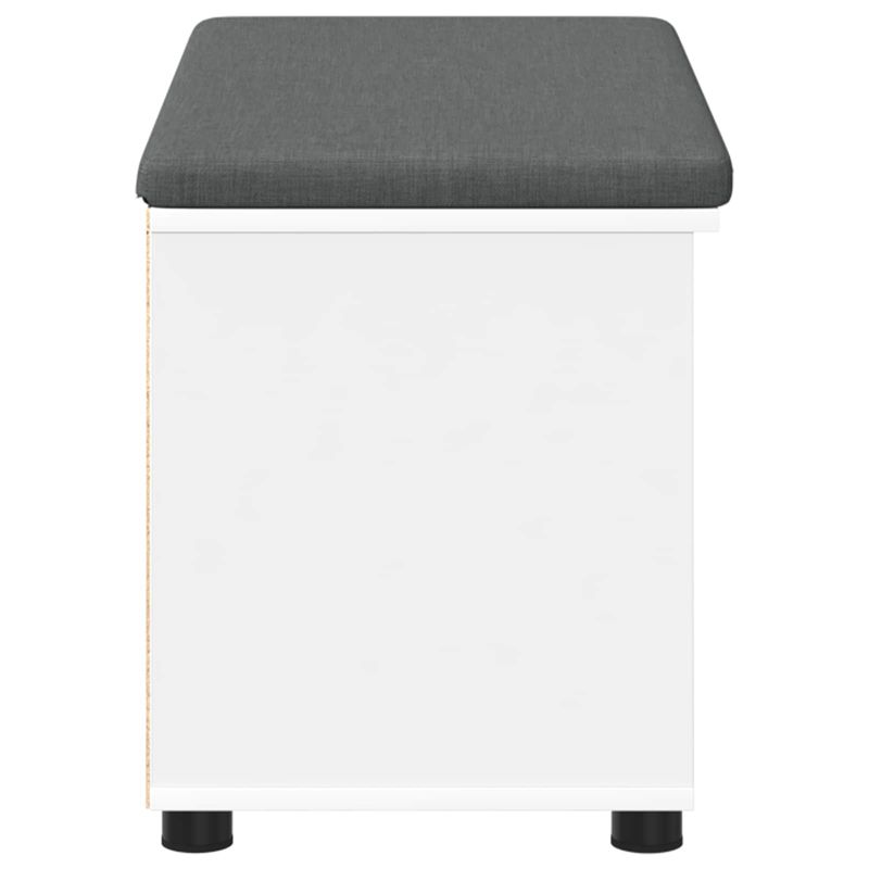 Casa si Gradina - Mobilier - Canapele si coltare - Banchete - Banca pentru hol cu perna Simplu Alb 80 x 38 x 46 cm - Infinity.ro