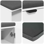 Casa si Gradina - Mobilier - Canapele si coltare - Banchete - Banca pentru hol cu perna Simplu Alb 80 x 38 x 46 cm - Infinity.ro