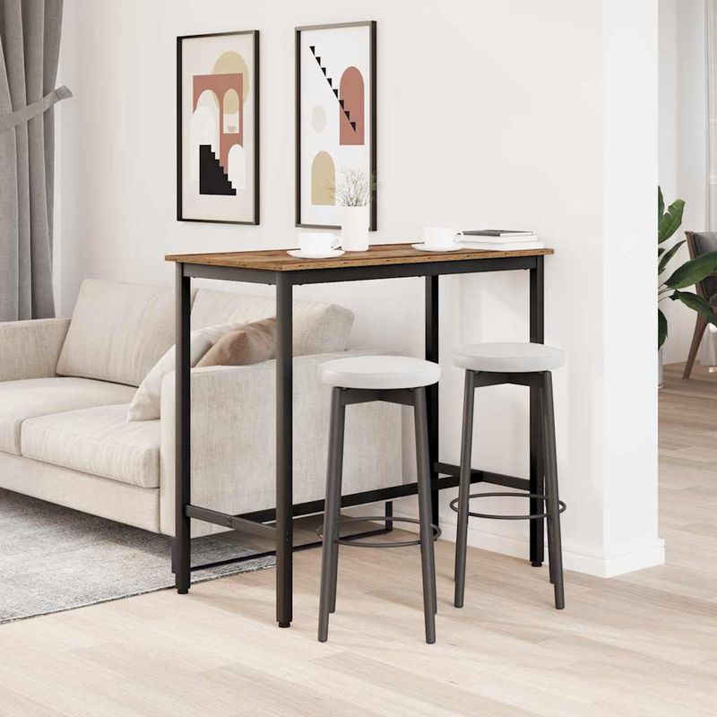 Casa si Gradina - Mobilier - Mese si birouri - Mese living - Masa Lemn vechi 100 x 50 x 90,5 cm Lemn ingineresc si otel - Infinity.ro