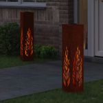 Casa si Gradina - Corpuri si surse de iluminat - Iluminat exterior - Felinare - Lumina LED Solara pentru Alei cu lumini cu baterie 2 pcs Bronz - Infinity.ro