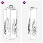 Casa si Gradina - Corpuri si surse de iluminat - Iluminat exterior - Felinare - Lumina LED Solara pentru Alei cu lumini cu baterie 2 pcs Bronz - Infinity.ro