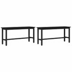 Casa si Gradina - Mobilier - Canapele si coltare - Banchete - Banca de Dining 2 pcs Stejar Negru 100 x 32,5 x 48,5 cm - Infinity.ro