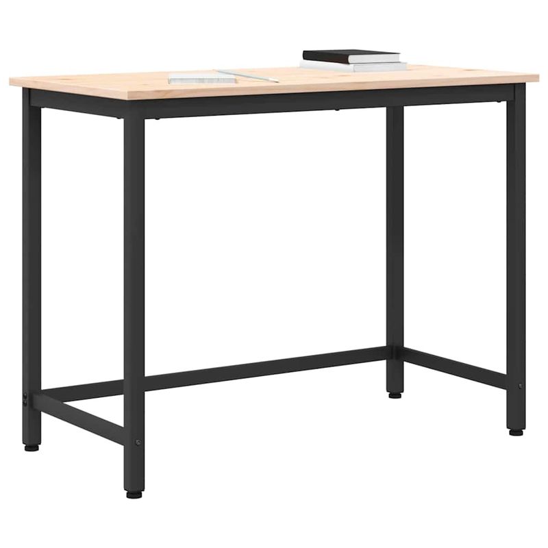 Casa si Gradina - Mobilier - Mese si birouri - Birouri - Masa natural 100 x 50 x 77 cm Lemn ingineresc si otel - Infinity.ro