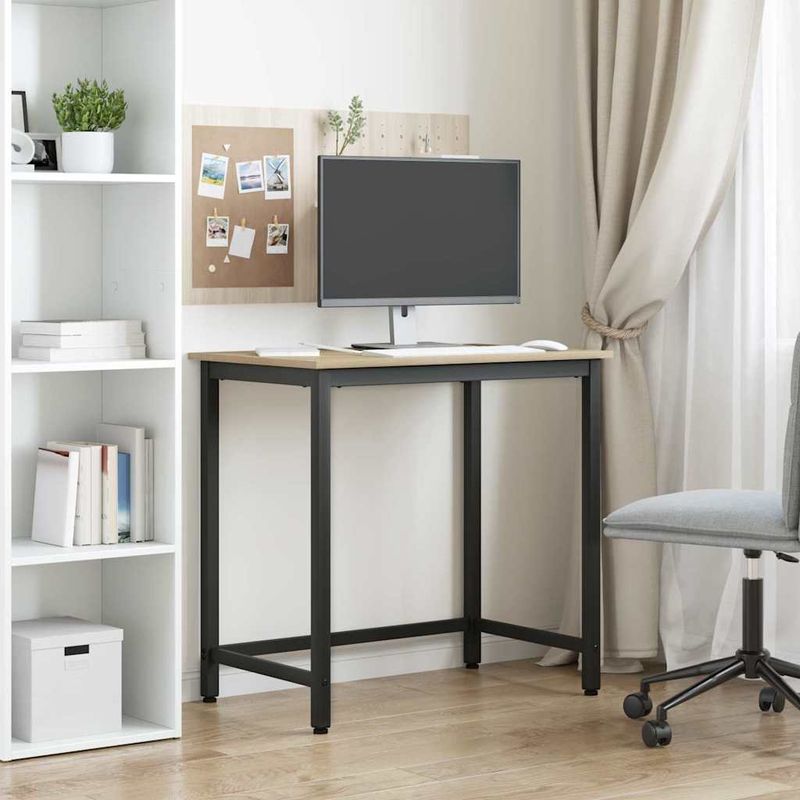 Casa si Gradina - Mobilier - Mese si birouri - Birouri - Masa Stejar Sonoma 100 x 50 x 76,5 cm Lemn ingineresc si otel - Infinity.ro