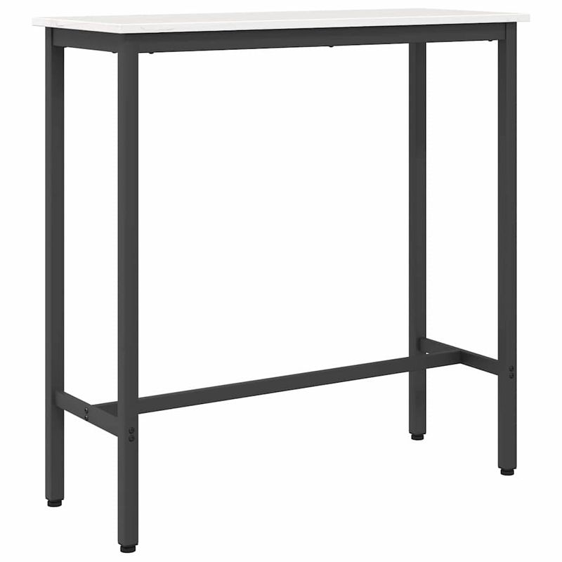 Casa si Gradina - Mobilier - Mese si birouri - Mese living - Masa Alb 100 x 40 x 101 cm Lemn ingineresc si otel - Infinity.ro