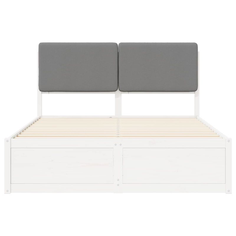 Casa si Gradina - Mobilier - Paturi si accesorii - Paturi - Cadru de pat cu tablie tapitata Gri deschis 160 x 200 cm - Infinity.ro