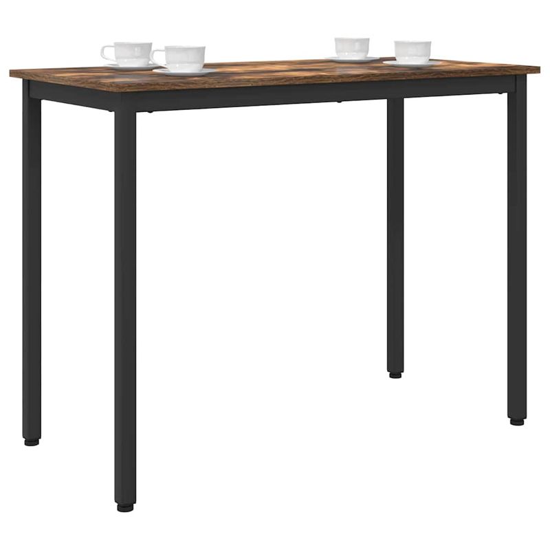 Casa si Gradina - Mobilier - Mese si birouri - Mese living - Masa Stejar fumuriu 100 x 50 x 76,5 cm Lemn ingineresc si otel - Infinity.ro