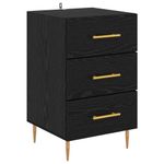 Casa si Gradina - Mobilier - Comode si corpuri - Noptiere - Dulap de noapte cu sertar Stejar Negru 40 x 40 x 66 cm Lemn compozit - Infinity.ro