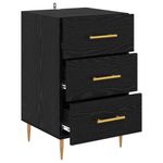Casa si Gradina - Mobilier - Comode si corpuri - Noptiere - Dulap de noapte cu sertar Stejar Negru 40 x 40 x 66 cm Lemn compozit - Infinity.ro