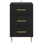 Casa si Gradina - Mobilier - Comode si corpuri - Noptiere - Dulap de noapte cu sertar Stejar Negru 40 x 40 x 66 cm Lemn compozit - Infinity.ro