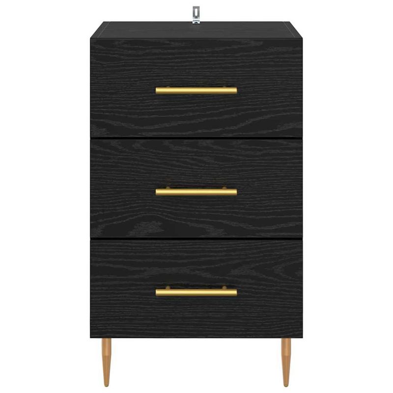 Casa si Gradina - Mobilier - Comode si corpuri - Noptiere - Dulap de noapte cu sertar Stejar Negru 40 x 40 x 66 cm Lemn compozit - Infinity.ro
