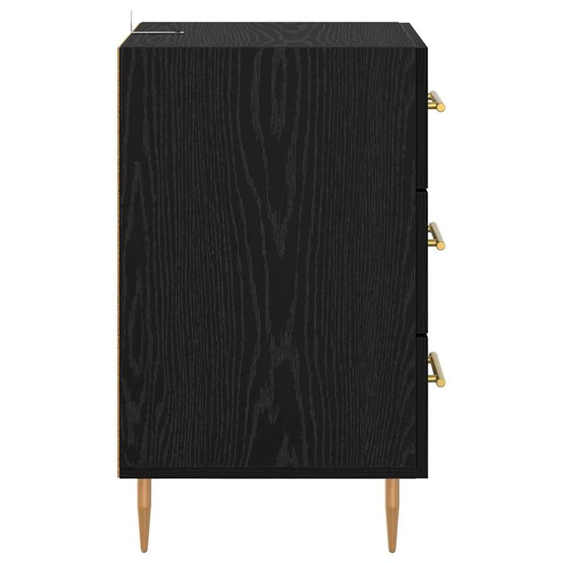 Casa si Gradina - Mobilier - Comode si corpuri - Noptiere - Dulap de noapte cu sertar Stejar Negru 40 x 40 x 66 cm Lemn compozit - Infinity.ro