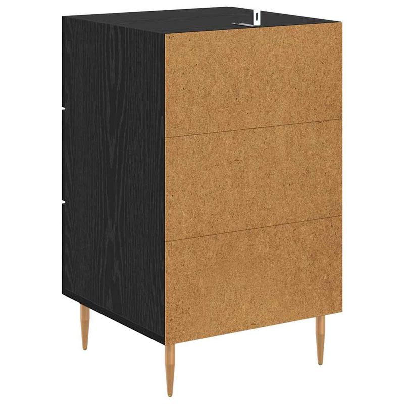 Casa si Gradina - Mobilier - Comode si corpuri - Noptiere - Dulap de noapte cu sertar Stejar Negru 40 x 40 x 66 cm Lemn compozit - Infinity.ro