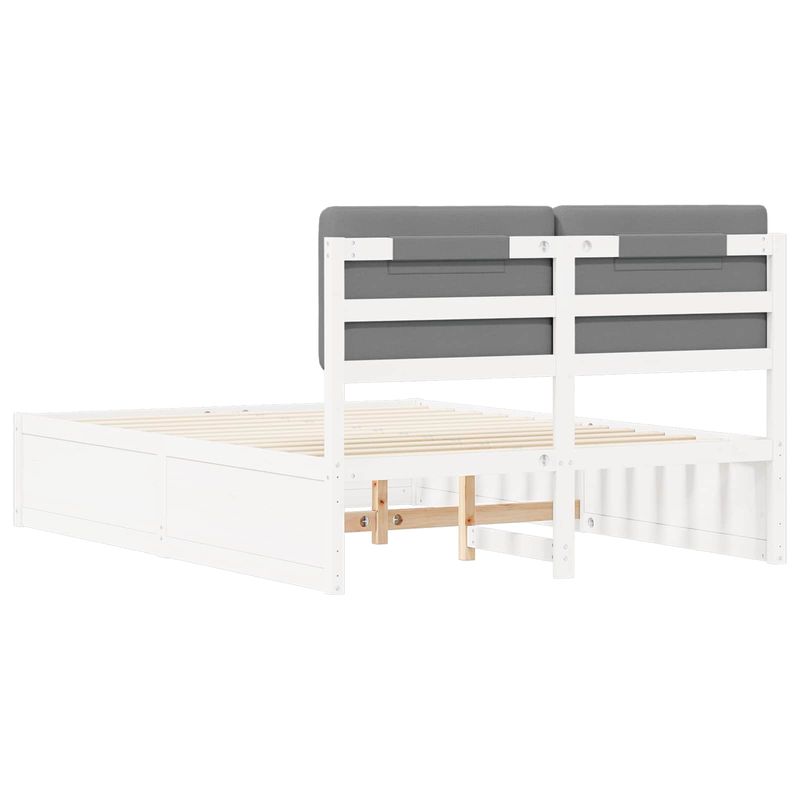 Casa si Gradina - Mobilier - Paturi si accesorii - Paturi - Cadru de pat cu tablie tapitata Gri deschis 80 x 200 cm - Infinity.ro