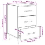 Casa si Gradina - Mobilier - Comode si corpuri - Noptiere - Dulap de noapte cu sertar Stejar Negru 40 x 40 x 66 cm Lemn compozit - Infinity.ro