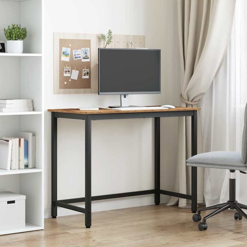 Casa si Gradina - Mobilier - Mese si birouri - Birouri - Masa Lemn vechi 80 x 50 x 76,5 cm Lemn ingineresc si otel - Infinity.ro