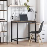 Casa si Gradina - Mobilier - Mese si birouri - Birouri - Masa Stejar fumuriu 100 x 50 x 76,5 cm Lemn ingineresc si otel - Infinity.ro