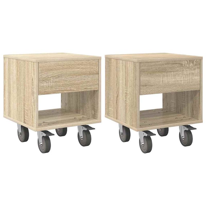 Casa si Gradina - Mobilier - Comode si corpuri - Noptiere - Noptiera 2 pcs Stejar Sonoma 40,5 x 40 x 48 cm Lemn compozit - Infinity.ro