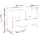 Casa si Gradina - Mobilier - Biblioteci si rafturi - Rafturi - Raft pentru reviste Gri Sonoma 68,5 x 30 x 45 cm - Infinity.ro