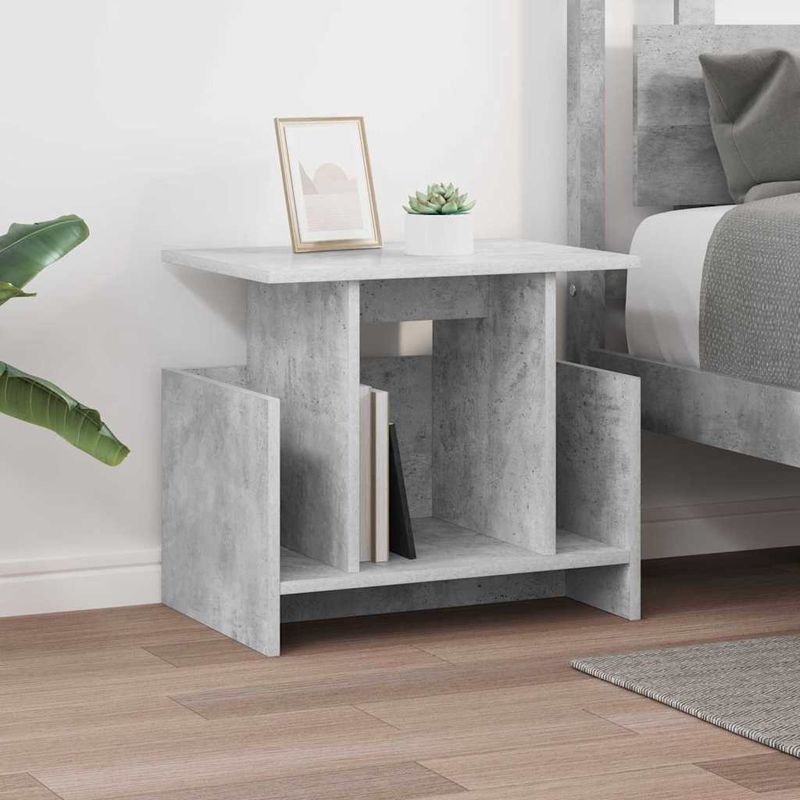 Casa si Gradina - Mobilier - Comode si corpuri - Comode - Support TV 2 pcs Gri din beton 50 x 35 x 45 cm Lemn compozit - Infinity.ro