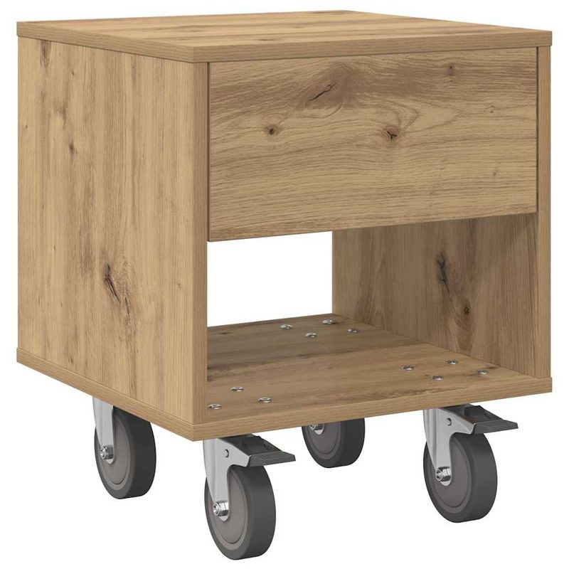 Casa si Gradina - Mobilier - Comode si corpuri - Noptiere - Noptiera Stejar Artizanal 40,5 x 40 x 48 cm Lemn compozit - Infinity.ro