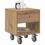 Casa si Gradina - Mobilier - Comode si corpuri - Noptiere - Noptiera Stejar Artizanal 40,5 x 40 x 48 cm Lemn compozit - Infinity.ro