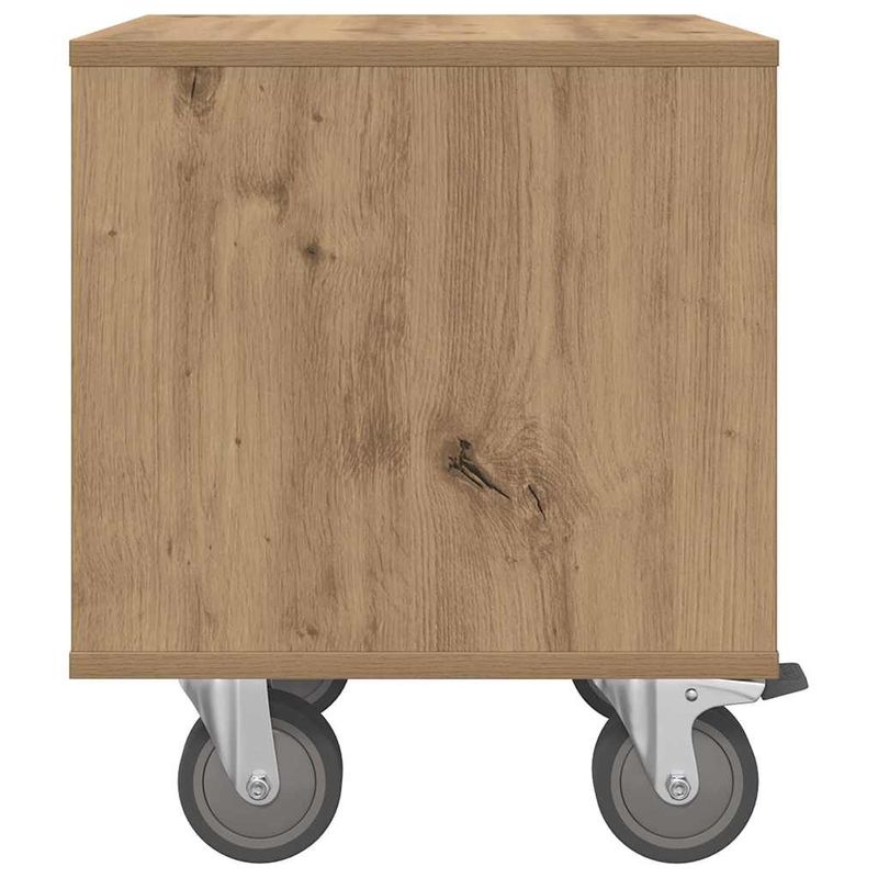 Casa si Gradina - Mobilier - Comode si corpuri - Noptiere - Noptiera Stejar Artizanal 40,5 x 40 x 48 cm Lemn compozit - Infinity.ro