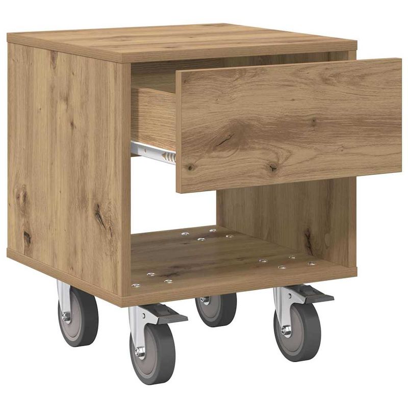 Casa si Gradina - Mobilier - Comode si corpuri - Noptiere - Noptiera 2 pcs Stejar Artizanal 40,5 x 40 x 48 cm Lemn compozit - Infinity.ro