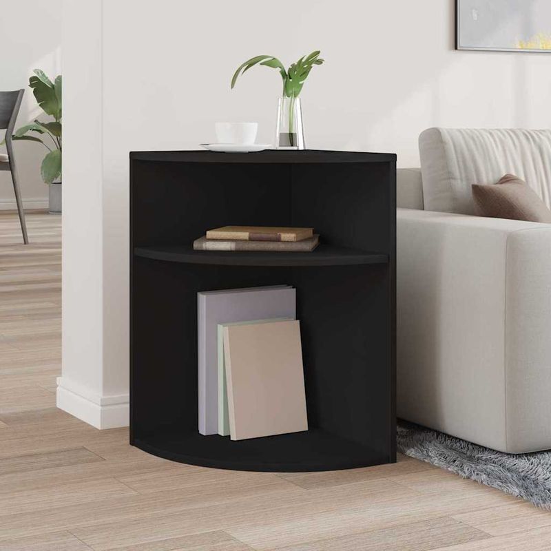 Casa si Gradina - Mobilier - Mese si birouri - Mese living - Masa laterala Negru 39,7 x 39,7 x 60 cm Lemn compozit - Infinity.ro