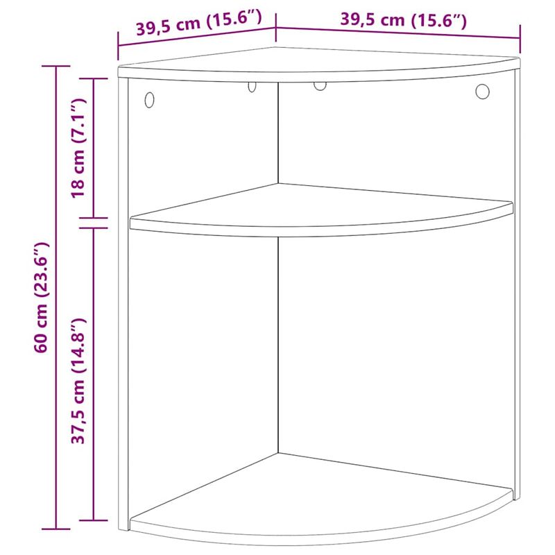 Casa si Gradina - Mobilier - Mese si birouri - Mese living - Masa laterala Alb lucios 39,7 x 39,7 x 60 cm Lemn compozit - Infinity.ro