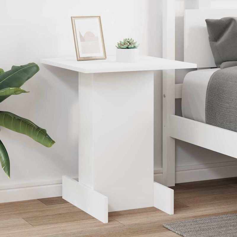 Casa si Gradina - Mobilier - Mese si birouri - Mese living - Masa laterala Alb 44,5 x 45 x 55 cm Lemn compozit - Infinity.ro