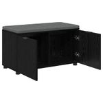 Casa si Gradina - Mobilier - Organizare si depozitare - Bancute - Banca pentru hol cu perna cu usa Stejar Negru 80 x 46 x 46 cm - Infinity.ro