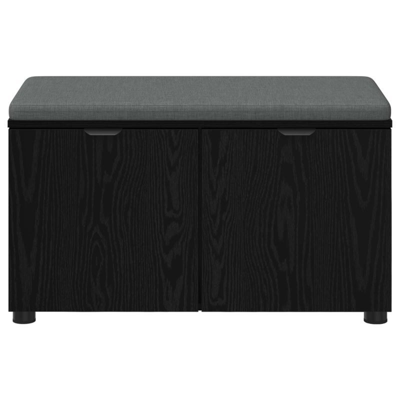 Casa si Gradina - Mobilier - Organizare si depozitare - Bancute - Banca pentru hol cu perna cu usa Stejar Negru 80 x 46 x 46 cm - Infinity.ro