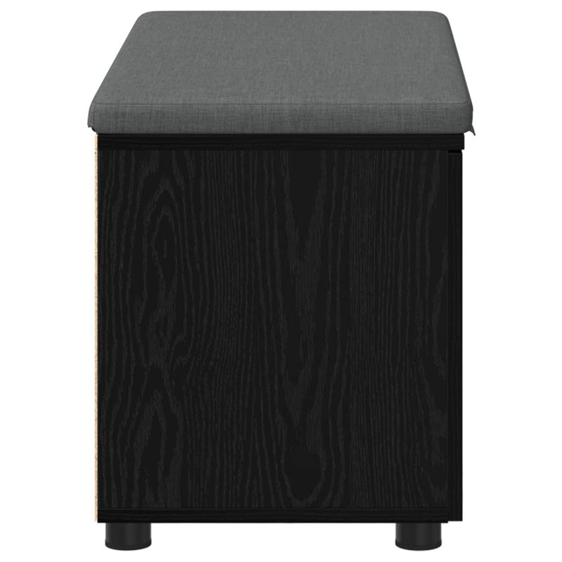 Casa si Gradina - Mobilier - Organizare si depozitare - Bancute - Banca pentru hol cu perna cu usa Stejar Negru 80 x 46 x 46 cm - Infinity.ro