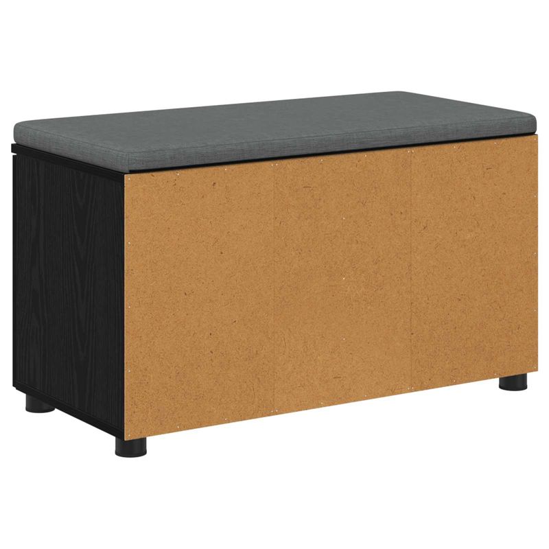 Casa si Gradina - Mobilier - Organizare si depozitare - Bancute - Banca pentru hol cu perna cu usa Stejar Negru 80 x 46 x 46 cm - Infinity.ro