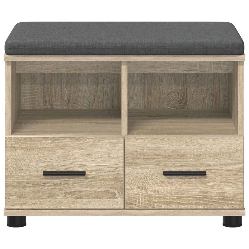 Casa si Gradina - Mobilier - Organizare si depozitare - Bancute - Banca pentru hol cu perna Stejar Sonoma 60 x 38 x 46 cm - Infinity.ro