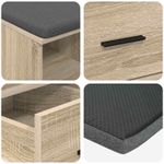 Casa si Gradina - Mobilier - Organizare si depozitare - Bancute - Banca pentru hol cu perna Stejar Sonoma 60 x 38 x 46 cm - Infinity.ro