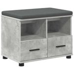 Casa si Gradina - Mobilier - Organizare si depozitare - Bancute - Banca pentru hol cu perna Gri din beton 60 x 38 x 46 cm - Infinity.ro