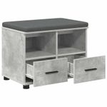 Casa si Gradina - Mobilier - Organizare si depozitare - Bancute - Banca pentru hol cu perna Gri din beton 60 x 38 x 46 cm - Infinity.ro